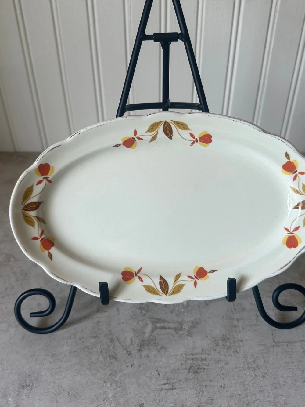 Hall China Autumn Leaf Under Plate For Gravy Boat Small Tray Platter 8.75”